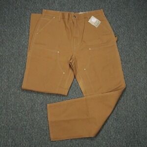 VINTAGE Carhartt Pants Men 38x34 Brown Double Knee Duck Loose‎ Utility B01 USA